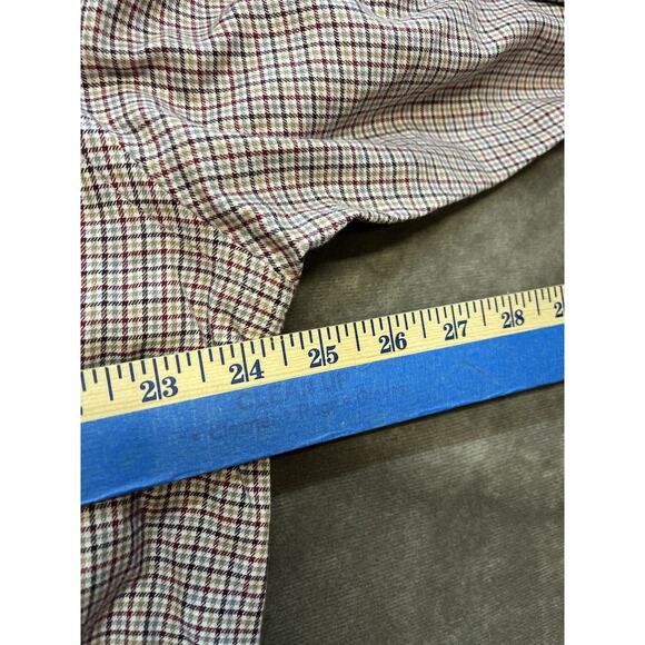 Barbour Shirt Mens Extra Large Red Tan Plaid Check Preppy Casual Xl‎ Long Sleeve - Picture 5 of 7